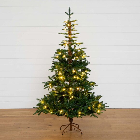 6 Pre-Lit Artificial Idaho Mixed Fir Christmas Tree with 130 Warm White LED Lights - SKU #T4791 - 10