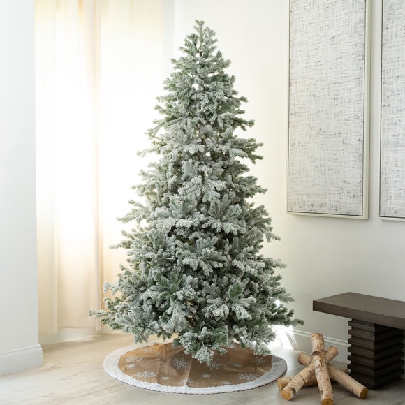 7.5 Pre-Lit Artificial California Flocked Spruce Christmas Tree with 1000 Color Changing LED Lights - SKU #T4799 - 6