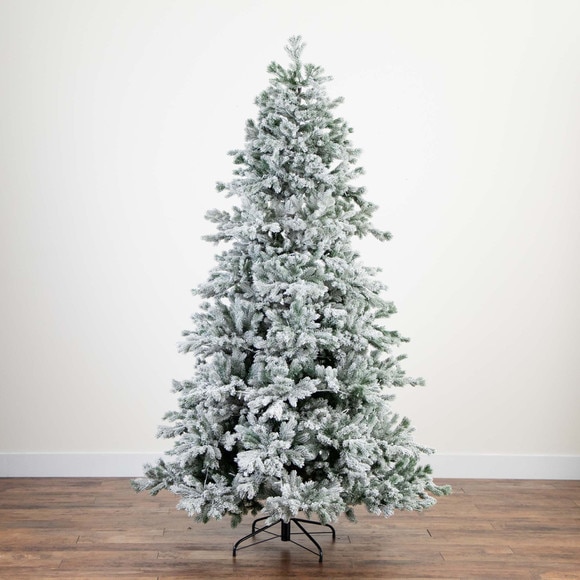 7.5 Pre-Lit Artificial California Flocked Spruce Christmas Tree with 1000 Color Changing LED Lights - SKU #T4799 - 15