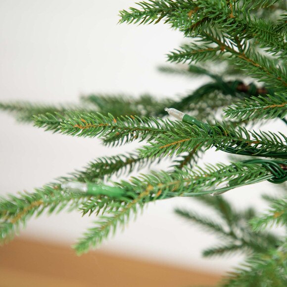 6 Pre-Lit Artificial Natural Fresh Cut Fir Christmas Tree with Instant Connect Technology and 230 Color Changing LED Dewdrop Lights - SKU #T4801 - 3