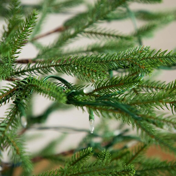 6 Pre-Lit Artificial Natural Fresh Cut Fir Christmas Tree with Instant Connect Technology and 230 Color Changing LED Dewdrop Lights - SKU #T4801 - 6