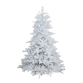 7 Pre-Lit Artificial White California Spruce Christmas Tree with 440 Color Changing LED Lights - SKU #T4802