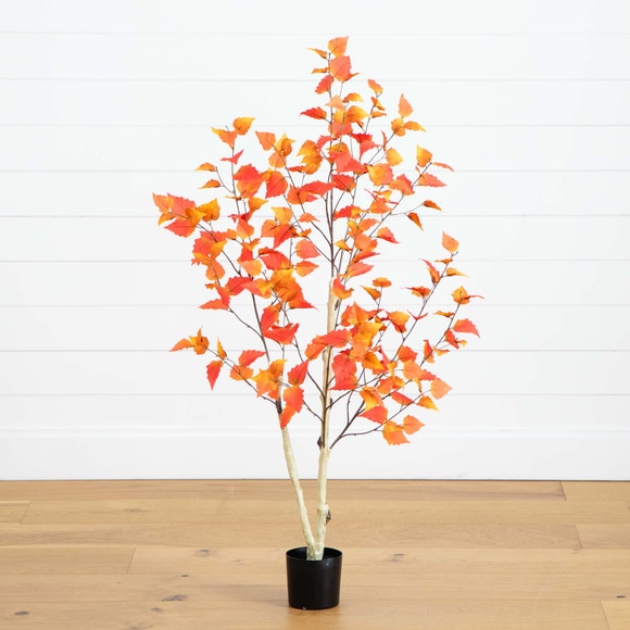 4 Autumn Birch Artificial Fall Tree - SKU #T4803 - 5