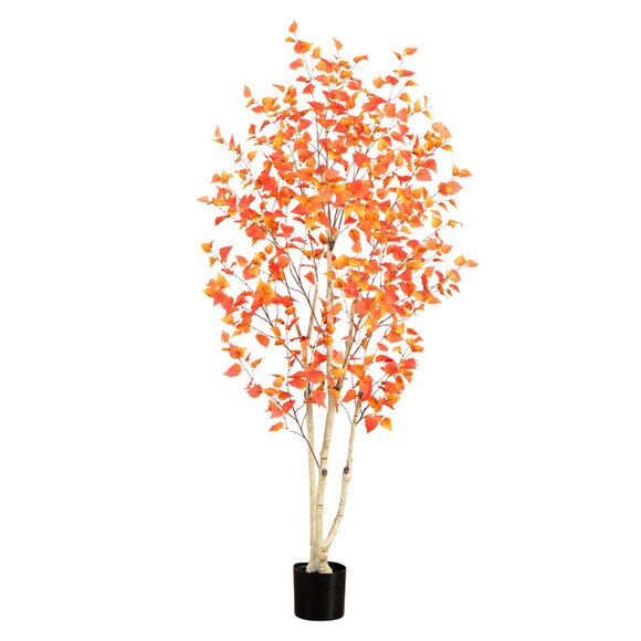 7 Autumn Birch Artificial Fall Tree - SKU #T4804