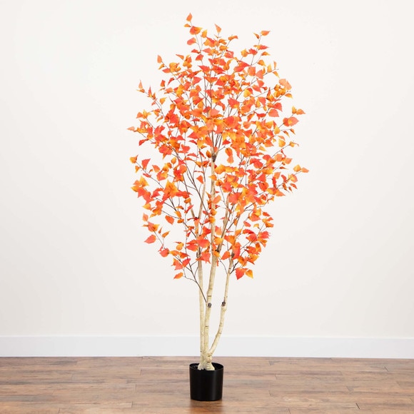 7 Autumn Birch Artificial Fall Tree - SKU #T4804 - 8