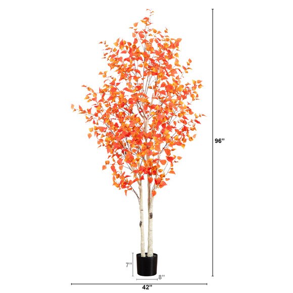 8 Autumn Birch Artificial Fall Tree - SKU #T4805 - 1