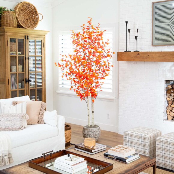 8 Autumn Birch Artificial Fall Tree - SKU #T4805 - 4