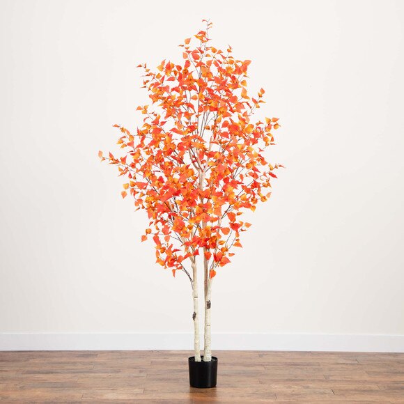 8 Autumn Birch Artificial Fall Tree - SKU #T4805 - 6