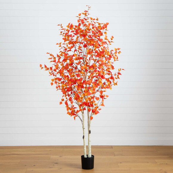 8 Autumn Birch Artificial Fall Tree - SKU #T4805 - 7