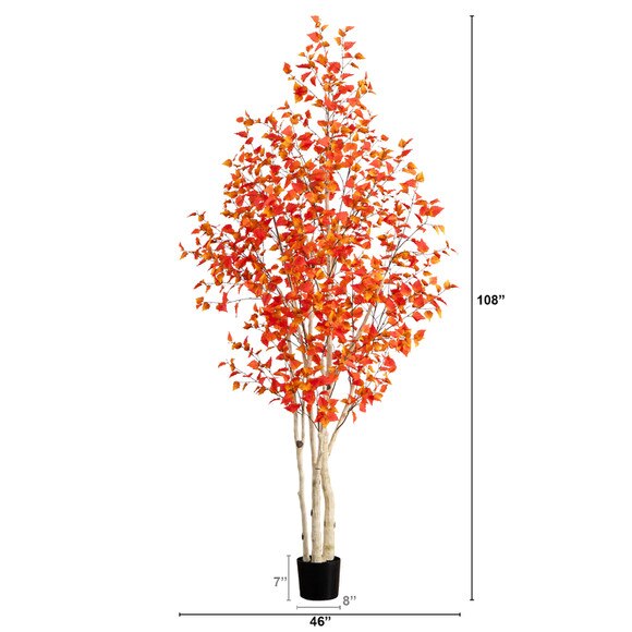 9 Autumn Birch Artificial Fall Tree - SKU #T4806 - 1