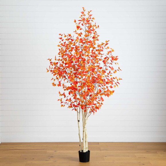 9 Autumn Birch Artificial Fall Tree - SKU #T4806 - 7