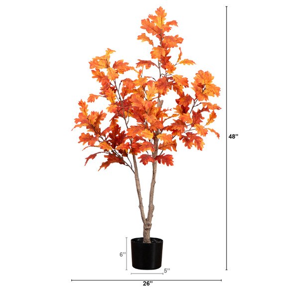 4 Autumn Oak Artificial Fall Tree - SKU #T4807 - 1