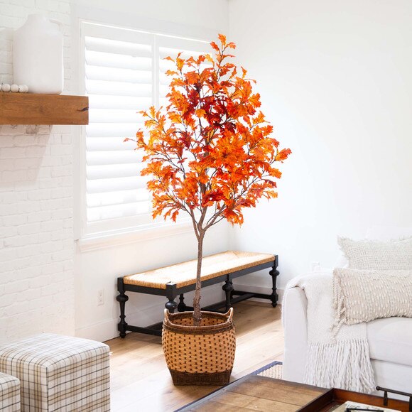 7 Autumn Oak Artificial Fall Tree - SKU #T4808 - 5