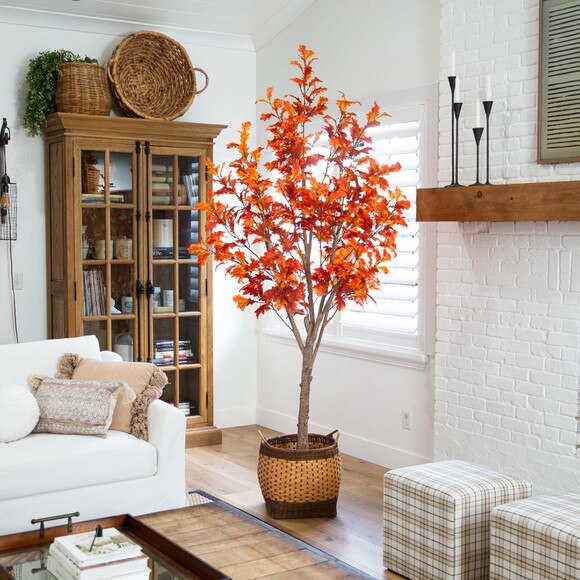 8 Autumn Oak Artificial Fall Tree - SKU #T4809 - 5