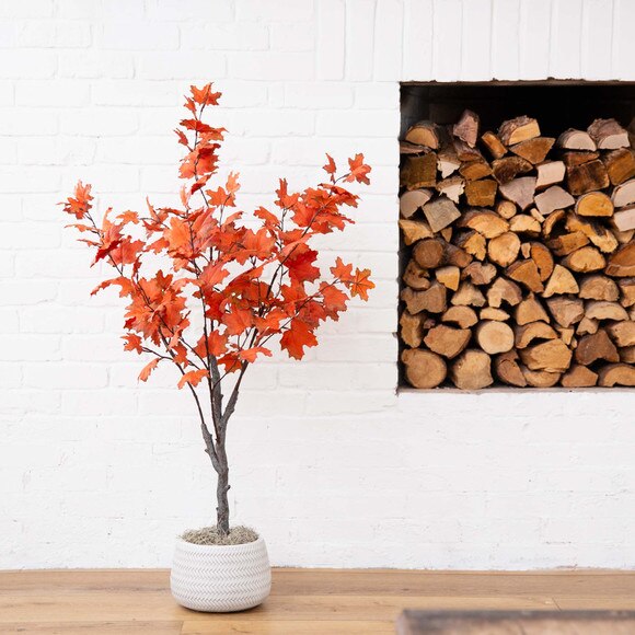 4 Autumn Smoky Maple Artificial Fall Tree - SKU #T4820 - 3