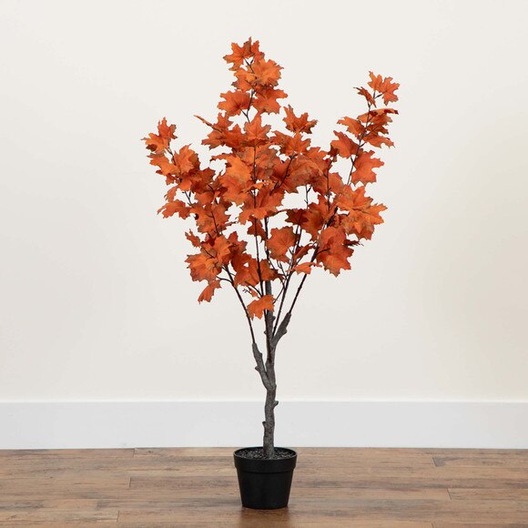 4 Autumn Smoky Maple Artificial Fall Tree - SKU #T4820 - 6