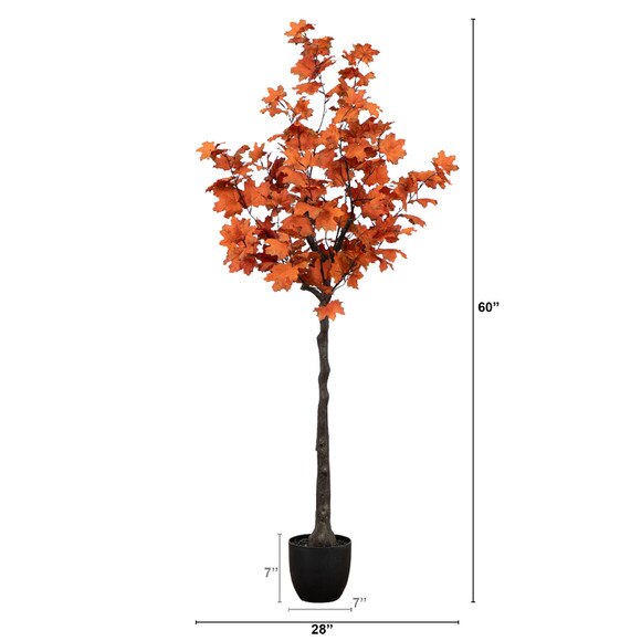 5 Autumn Rustic Maple Artificial Fall Tree - SKU #T4821 - 1