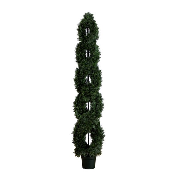 7 Double Pond Cypress Spiral Topiary UV Resistant Indoor/Outdoor - SKU #T4824