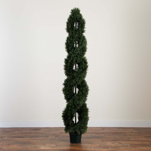 7 Double Pond Cypress Spiral Topiary UV Resistant Indoor/Outdoor - SKU #T4824 - 4
