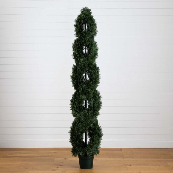 7 Double Pond Cypress Spiral Topiary UV Resistant Indoor/Outdoor - SKU #T4824 - 5
