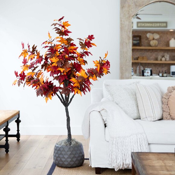 5 Artificial Fall Smoky Maple Tree - SKU #T4826 - 3