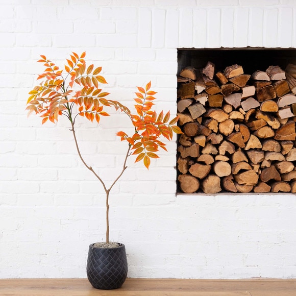 4ft. Autumn Minimalist Sumac Artificial Fall Tree - SKU #T4828 - 3