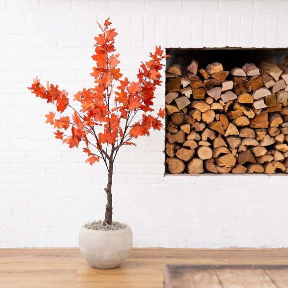 4 Autumn Rustic Maple Artificial Fall Tree - SKU #T4829 - 4