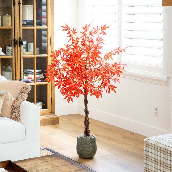 4 Autumn Vibrant Maple Artificial Fall Tree - SKU #T4831 - 4