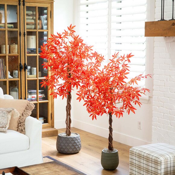 4 Autumn Vibrant Maple Artificial Fall Tree - SKU #T4831 - 5