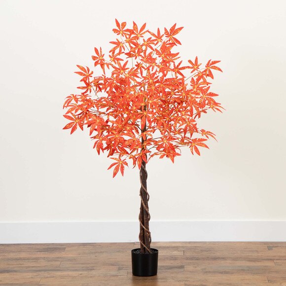 4 Autumn Vibrant Maple Artificial Fall Tree - SKU #T4831 - 6