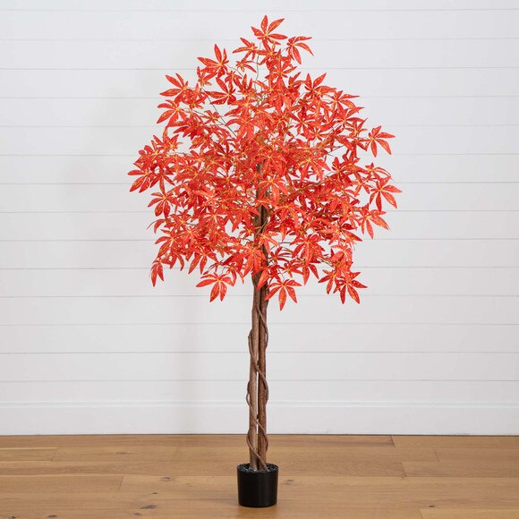 5 Autumn Vibrant Maple Artificial Fall Tree - SKU #T4832 - 7