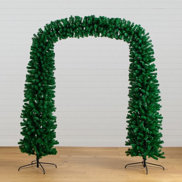 8 Pre-Lit Artificial Holiday Green Chirstmas Pine Archway with 650 Multifunction Warm White LED Lights - SKU #T4841 - 5