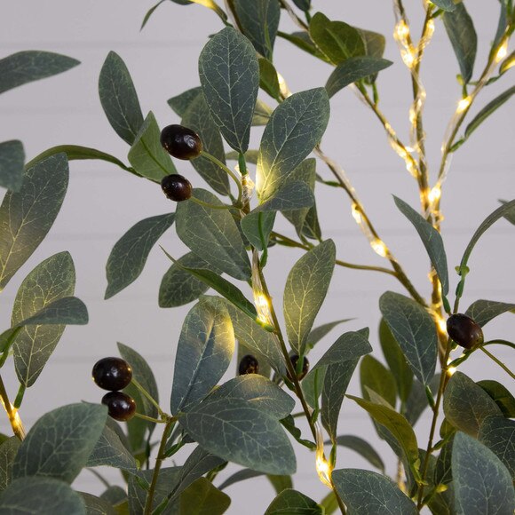 5 Lighted Artificial Fruiting Olive Tree with 200 Warm White LED Lights - SKU #T4893 - 3
