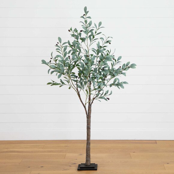 5 Lighted Artificial Fruiting Olive Tree with 200 Warm White LED Lights - SKU #T4893 - 8
