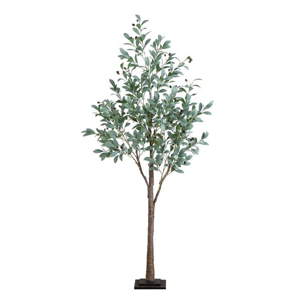 6 Lighted Artificial Fruiting Olive Tree with 280 Warm White LED Lights - SKU #T4894