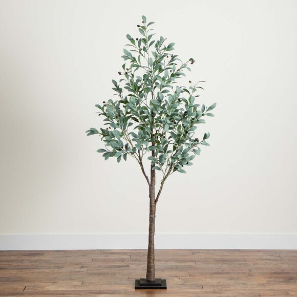 6 Lighted Artificial Fruiting Olive Tree with 280 Warm White LED Lights - SKU #T4894 - 6