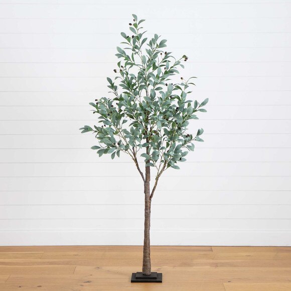 6 Lighted Artificial Fruiting Olive Tree with 280 Warm White LED Lights - SKU #T4894 - 8