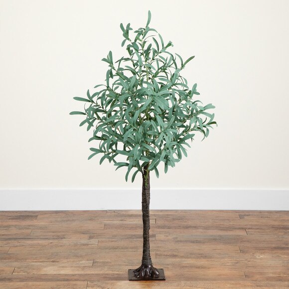 4 Lighted Artificial Olive Tree with 240 Warm White LED Lights - SKU #T4895 - 6