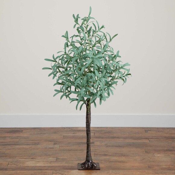 4 Lighted Artificial Olive Tree with 240 Warm White LED Lights - SKU #T4895 - 7