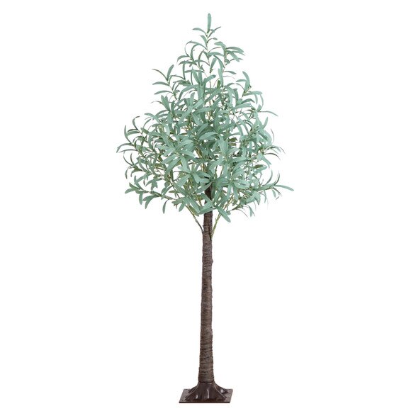 5 Lighted Artificial Olive Tree with 300 Warm White LED Lights - SKU #T4896