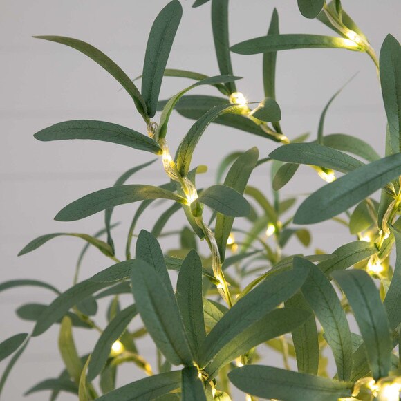 5 Lighted Artificial Olive Tree with 300 Warm White LED Lights - SKU #T4896 - 3