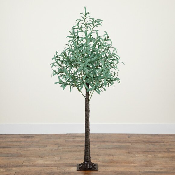 5 Lighted Artificial Olive Tree with 300 Warm White LED Lights - SKU #T4896 - 6