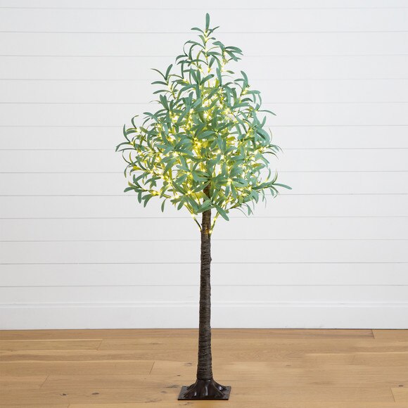 5 Lighted Artificial Olive Tree with 300 Warm White LED Lights - SKU #T4896 - 9