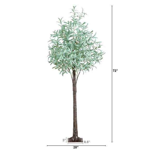 6 Lighted Artificial Olive Tree with 420 Warm White LED Lights - SKU #T4897 - 1