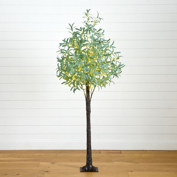 6 Lighted Artificial Olive Tree with 420 Warm White LED Lights - SKU #T4897 - 10