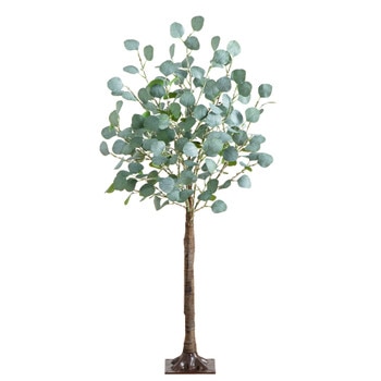 4 Lighted Artificial Eucalyptus Tree with 240 Warm White LED Lights - SKU #T4902