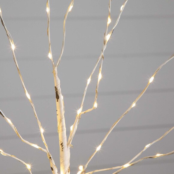 2 Pre-Lit Artificial White Birch Tree with 60 Warm White LED Lights - SKU #T4906 - 3