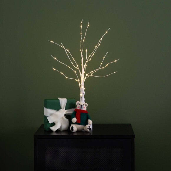 2 Pre-Lit Artificial White Birch Tree with 60 Warm White LED Lights - SKU #T4906 - 5