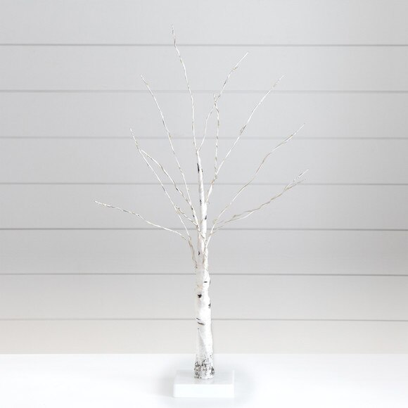 2 Pre-Lit Artificial White Birch Tree with 60 Warm White LED Lights - SKU #T4906 - 6