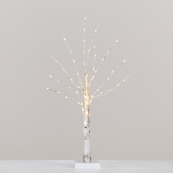 2 Pre-Lit Artificial White Birch Tree with 60 Warm White LED Lights - SKU #T4906 - 8
